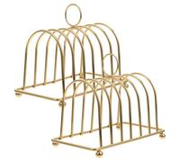 DIYEAH Lot de 2 Supports à toasts : Support à Pain de mie Vertical en métal - Pratique pour Ranger Les tranches de Pain et préparer Le Petit-déjeuner