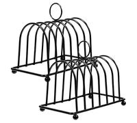 DIYEAH Lot de 2 Supports à toasts : Support à Pain de mie Vertical en métal - Pratique pour Ranger Les tranches de Pain et préparer Le Petit-déjeuner