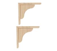 DIYEAH Lot de 2 supports d'étagère triangulaires en bois, fixation murale, pour étagère flottante, support stable et robuste pour chambre à coucher ou de cuisine.
