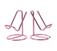 DIYEAH Lot de 2 Supports en Fer pour Téléphone et Tablette Rose Support Filaire pour Bureau à Domicile Dissipant la Chaleur Compatible avec Plusieurs Appareils Stable et Multifonctionnel