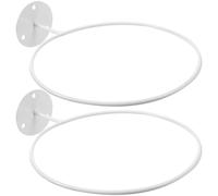 DIYEAH Lot de 2 Supports Muraux Blancs pour Ballons de Basket-Ball, Football et Volley-Ball, Porte-Ballons Robustes et Compacts, Support Mural Multi-Usage pour Rangement et Exposition