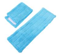 DIYEAH Lot de 2 Têtes de Balai en Microfibre Corail Bleue, Recharge de Serpillière pour Nettoyage Domestique, Adaptée Sols Durs et Lisses, Lavable en Machine, Accessoires Ménage