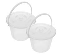 DIYEAH Lot de 2 Urinoirs en Plastique Épais Transparent 3,5 L avec Graduation, Seaux Portables pour Hommes et Femmes, Usage Domestique et Voyage, Récipient Hygiénique pour Collecte