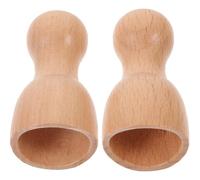 DIYEAH Lot de 2 Ventouses de Massage en Bois Compactes, Petit Format, Outil Manuel pour Dos et Nuque, Tasse à Gratter Pratique pour Détente Musculaire Quotidienne, Matériau Naturel
