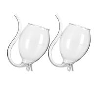 DIYEAH Lot de 2 Verres à Vin Décoratifs Style Vampire 300 Ml Petit Format pour Vin Jus de Fruits Cocktails Original pour Fête et Maison