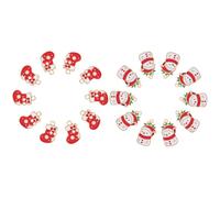DIYEAH Lot de 20 Breloques Artisanales en Alliage de Zinc Forme Série de Noël pour Décoration Créative de Boucles D'oreilles et Bracelets DIY