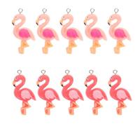 DIYEAH Lot de 20 breloques flamant rose en résine : breloques oiseaux tropicaux - Mini boucles d'oreilles flamant rose, pendentifs pour la fabrication de bijoux, bracelets, boucles