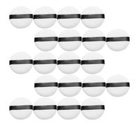 DIYEAH Lot de 20 Houppettes à Poudre Blanche 45x10 Mm, Ultra Douces en Tissu Velours, Coussinets pour Poudre et Compacte, Accessoire Maquillage Femme Confortable et Couleur Aléatoire