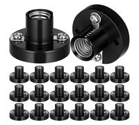 DIYEAH Lot de 20 mini douilles à vis E10/E14 - Supports d'ampoules à vis en plastique - Accessoires de bricolage pour l'éclairage en salle de classe lors de travaux pratiques de physique