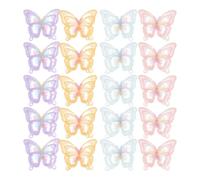DIYEAH Lot de 20 patchs brodés en organza à repasser - Appliques décoratives en tissu à coudre - Embellissements colorés pour la couture DIY