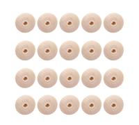 DIYEAH Lot de 20 Perles en Bois Couleur Kaki Forme Boulier Légères et Réutilisables pour Création Artisanale DIY Bijoux et Accessoires