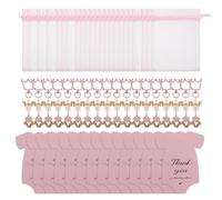DIYEAH Lot de 20 set de Porte-Clés Ange Couronne Rose pour Shower Fille Présents de Naissance et Baptême Breloques Décoratives pour Paquet à Main Porte-Clés Valise Souvenir Compact