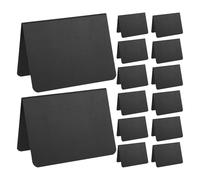 DIYEAH Lot de 21 petits tableaux noirs effaçables pour menus, 10 x 7,6 x 0,2 cm, à poser sur une table pour buffets, mariages et pâtisseries.
