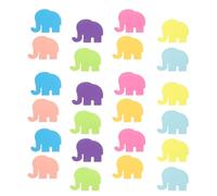 DIYEAH Lot de 24 Mini blocs-notes Autocollants Éléphant en Papier Coloré 3 Sets de 8 blocs-notes Animaux Mignons Vierges pour École Bureau et Organisation Ludique