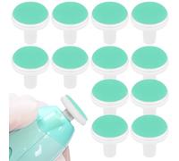 DIYEAH Lot de 24 Têtes de Meulage Lime à Ongles Électrique pour Bébé 12 Mois et Plus, Coussinets de Rechange Verts en Papier de Verre et Plastique, Compatible Coupe-ongles Électrique,