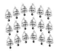 DIYEAH Lot De 25 Pendentifs Cloche Vintage En Métal Décoration De Carillon Éolien Accessoires Pour Carillons Éoliens Cloches Pour Travaux Manuels Petit Pendentif En Alliage Argenté