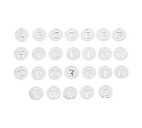 DIYEAH Lot de 26 breloques lettres de l'alphabet en acier inoxydable, pendentifs avec lettres majuscules de A à Z, pour la fabrication de bracelets, colliers, étiquettes nominatives et bijoux