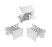 DIYEAH Lot De 3 Ailettes De Refroidissement pour Radiateur Adaptateur Compact pour Dissipateur Thermique Accessoire Multifonction en Alliage D'Aluminium Argenté