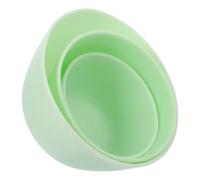 DIYEAH Lot de 3 Bols en Silicone sans Odeur pour Masque Facial DIY Bol Mélangeur pour Masque de Boue Ensemble 3 Tailles Petit Moyen Grand Vert Multifonction pour Épices et Soins du