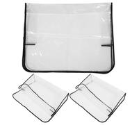 DIYEAH Lot de 3 Housses de Dossier pour Fauteuil de barbier, Protections | Housse de dossier transparente pour teinture capillaire, protection imperméable pour fauteuil de spa et de salon de