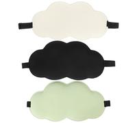 DIYEAH Lot de 3 Masques de Sommeil en Tissu Ice Silk Doux, Yeux 3d Occlusif pour Voyage et Maison, Couleurs Pastel pour Soulager Fatigue Oculaire et Bloquer Lumière