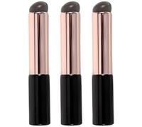 DIYEAH Lot de 3 Pinceaux à Lèvres en Silicone Noir Réutilisables, Applicateurs de Maquillage pour Rouge à Lèvres et Gloss, Compacts et Portables pour Usage Professionnel et Voyage