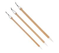 DIYEAH Lot de 3 Pinceaux de Calligraphie Chinoise en Bambou Poils de Chèvre Loup Tailles Grosse Moyenne et Petite Kit pour Peinture Calligraphique Aquarelle et Écriture