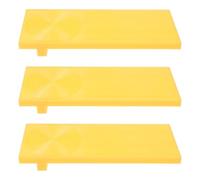 DIYEAH Lot de 3 Planches à Pâtes Grandes Jaunes en Bois pour Fabrication Gnocchis et Garganellis, Outil Traditionnel Shaanxi Cuisine Maison, Accessoire Artisanal pour Pâtes DIY