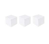 DIYEAH Lot de 3 Set de Cubes Mousse Carrés Blancs 15 X 15 Cm pour Modelage et Moules à Pâtisserie, Artisanat Créatif, Décoration Gâteau, Bricolage Loisirs Créatifs, Usage Scolaire
