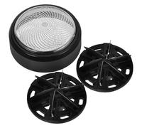 DIYEAH Lot de 3 Set de Set de Têtes de Rasoir Électrique Universelles en Acier Inoxydable, Lame Rotative Six Lames, Accessoire de Rasage pour Visage Homme, Compact