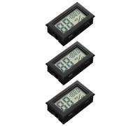 DIYEAH Lot de 3 Thermomètres D'intérieur Mini Numériques en Abs pour Bureau ou Toute Pièce, Affichage Humidité et Température Précis, Compact et Pratique