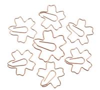 DIYEAH Lot de 36 Trombones Métalliques Forme Fleur de Cerisier 36 Pcs Clips Décoratifs en Métal Couleur Rose Doré pour Organisation Bureau et Marque-pages École et Travail