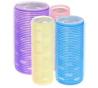 DIYEAH Lot de 4 Bigoudis Auto-adhésifs pour Cheveux Longs, Rouleaux à Cheveux en Aluminium à Conduction Thermique, Tailles Small à Extra-large, Ensemble Polyvalent pour Coiffure Maison