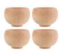 DIYEAH Lot de 4 coussins à épingles ronds en bois avec base en bois, pour aiguilles, coussins à épingles, bols, porte-épingles, pour couture, bricolage, artisanat, quilting