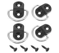 DIYEAH Lot de 4 Crochets de Coffre Voiture en Fer et Pp pour Ancrages D'arrimage, Sécurisant le Rangement et Optimisant L'espace de Stockage du Coffre