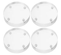 DIYEAH Lot de 4 Disques Magnétiques Ronds Mini Aimants pour Cadre Photo en Acrylique Rouge Ornements Décoratifs pour Photos Notes et Mémos pour Affichage Créatif et Bricolage Élève