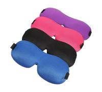 DIYEAH Lot de 4 Masques de Sommeil 3d Tridimensionnels pour Hommes et Femmes, Occultant et Respirants, sans Pression Yeux, Couleur Noir Bleu Rose Violet, Masque Oculaire de Voyage