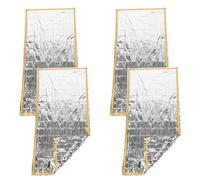 DIYEAH Lot de 4 Paquet de Couchage de Survie Compacts 78,6 X 39 Pouces en Matériau Résistant aux Déchirures, Isolants Thermiques Réfléchissants pour Randonnée, Camping et Situations
