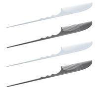 DIYEAH Lot de 4 Peignes Anti-statiques Noirs et Gris, Peignes à Queue Professionnels pour Coiffure et Soin du Cuir Chevelu, Outils Réutilisables pour Salon et Usage Personnel, Coiffage