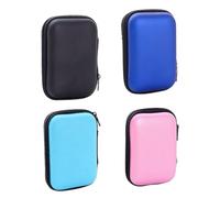 DIYEAH Lot de 4 Pochettes Rectangulaires Résistantes à l'usure, Sacoche Multifonction pour Câble Portable en Silicone, Fermeture Éclair, Compacte et Légère, pour Couleur Aléatoire