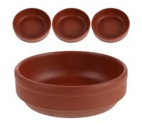DIYEAH Lot de 4 pots à yaourt en terre cuite espagnole, pour la cuisson | Vaisselle en faïence pour bols, assiettes et plats de service mexicains, compatible micro-ondes et lave-vaisselle, empilable