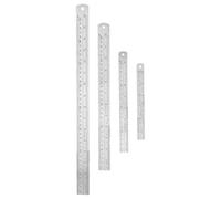DIYEAH Lot de 4 règles en acier inoxydable 15/20/30/40 cm, double face, échelle métrique et impériale, précises, pour bureau, école, atelier