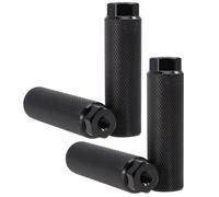 DIYEAH Lot de 4 Repose-Pieds Arrière Robustes en Alliage D'aluminium Noir Larges Trous Antidérapants, Détachables, Adaptés pour BMX, VTT et Vélos Tout Terrain, Accessoire Vélo