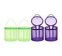 DIYEAH Lot de 4 Sacs de Rangement en Filet pour pelotes de Laine - Sac à Tricot Circulaire Portable - Organisateur de pelotes Rondes Portable - Boîte de Rangement pour Accessoires de Couture