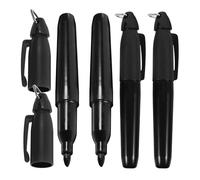 DIYEAH Lot de 4 Stylos Marqueurs de Balle de Golf Noirs, Outil de Marquage Portable pour Alignement Précis, Stylo à Bille Réutilisable, Accessoire Pratique pour Parcours de Golf