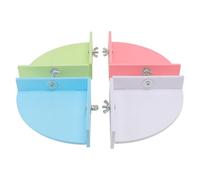 DIYEAH Lot de 4 Tremplins Suspendus en Bois Colorés pour Cage de Hamster Plateforme de Saut Créative et Jeu D’Activité pour Petits Animaux de Compagnie