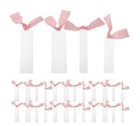 DIYEAH Lot de 40 marque-pages vierges en acrylique avec rouleau de ruban - Marque-places transparents pour mariage - Étiquettes DIY - Décorations de Noël
