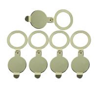 DIYEAH Lot de 5 caches-jonctions en cuivre : Plaques de protection pour de porte - Cache- pour appartements, bureaux et entrées de maisons