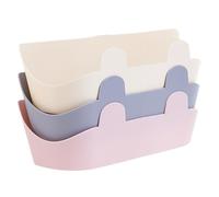 DIYEAH Lot de 5 Étagères Murales à Chaussures pour Pantoufles en Plastique Beige Support Mural Compact et Perforé Organisateur de Rangement pour Salle de Bain et Gain de Place