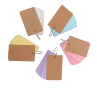 DIYEAH Lot de 5 Fiches Mémoire Anglaises Vierges en Papier Rigide Couleurs Assorties pour Étudiants et Écoliers Fiches Mémo Pratiques et Portables pour Apprentissage et Organisation